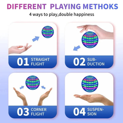 Zyple™ MagicSphere Spinner – LED Light-Up Flying Orb